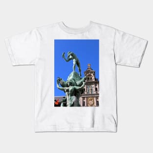 Brabo Fountain - Antwerp, Belgium (V) Kids T-Shirt